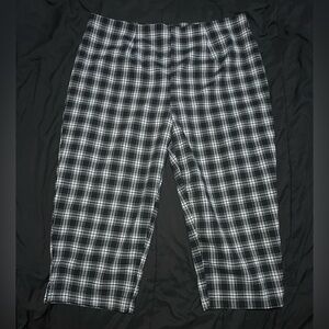 Zoey Beth black plaid capris